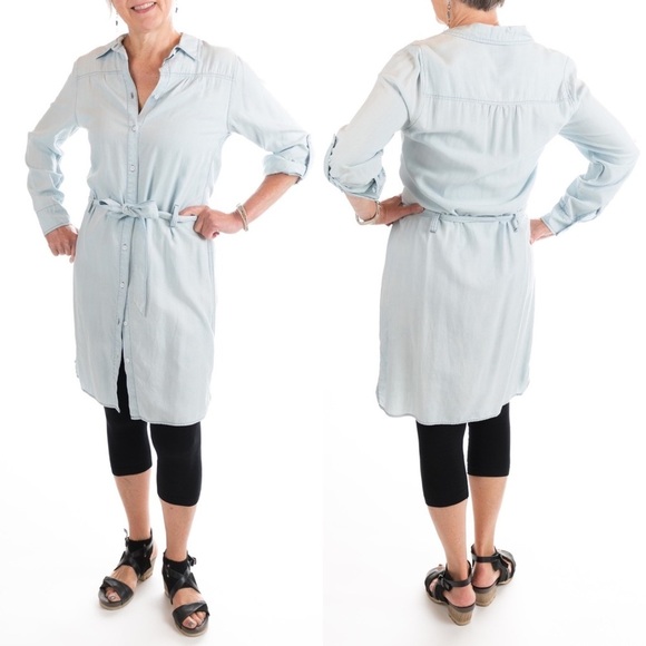 JAG CHAMBRAY DENIM SHIRT-DRESS - Picture 1 of 4